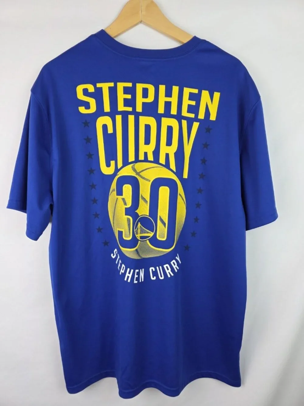 Golden State Warriors NBA Shirt Men's Size XL Blue Short Sleeve Stephen Curry 30